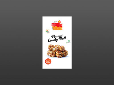 peanut candy ball label design